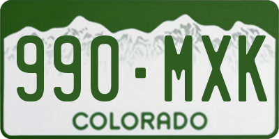 CO license plate 990MXK