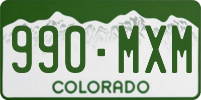 CO license plate 990MXM