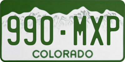 CO license plate 990MXP