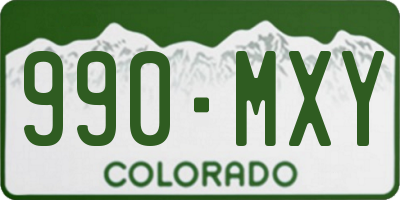 CO license plate 990MXY
