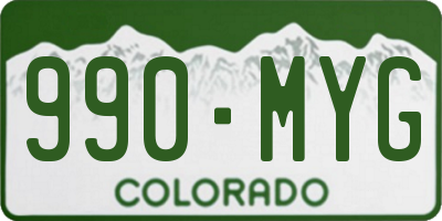 CO license plate 990MYG