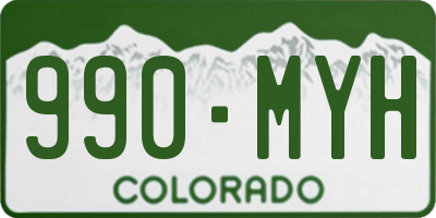 CO license plate 990MYH