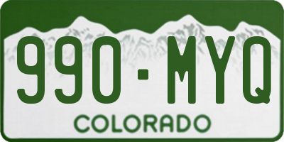 CO license plate 990MYQ