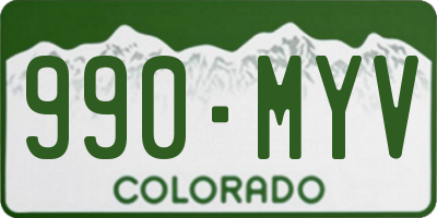 CO license plate 990MYV