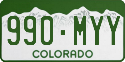 CO license plate 990MYY