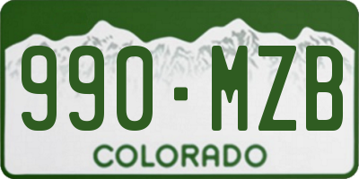 CO license plate 990MZB
