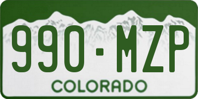 CO license plate 990MZP
