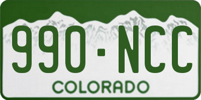 CO license plate 990NCC