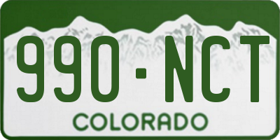 CO license plate 990NCT