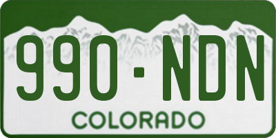 CO license plate 990NDN