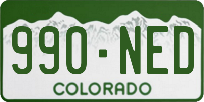 CO license plate 990NED