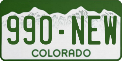 CO license plate 990NEW