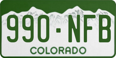 CO license plate 990NFB