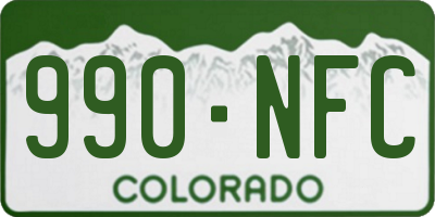 CO license plate 990NFC