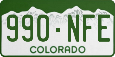 CO license plate 990NFE