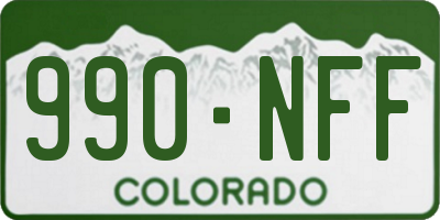 CO license plate 990NFF