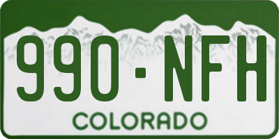 CO license plate 990NFH