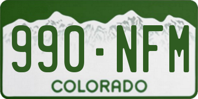 CO license plate 990NFM