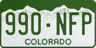 CO license plate 990NFP