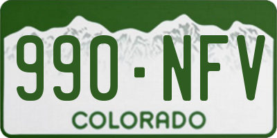 CO license plate 990NFV