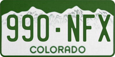 CO license plate 990NFX
