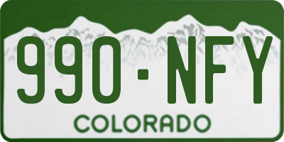 CO license plate 990NFY