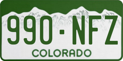 CO license plate 990NFZ