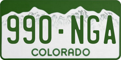 CO license plate 990NGA