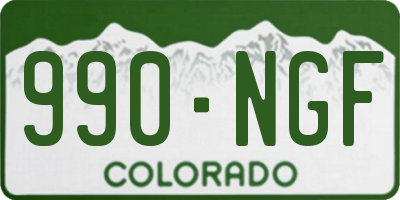 CO license plate 990NGF