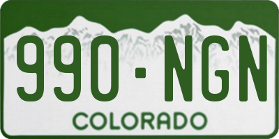 CO license plate 990NGN