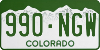 CO license plate 990NGW