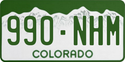 CO license plate 990NHM
