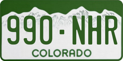 CO license plate 990NHR
