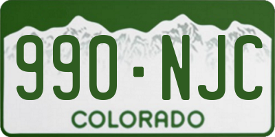 CO license plate 990NJC
