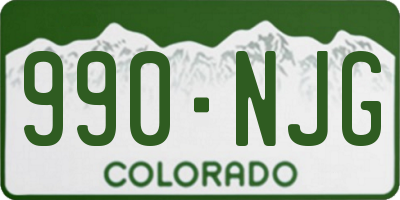 CO license plate 990NJG