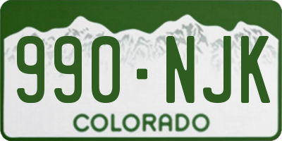 CO license plate 990NJK