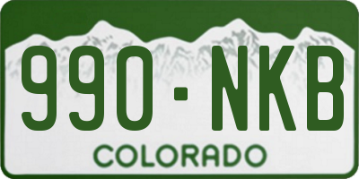 CO license plate 990NKB