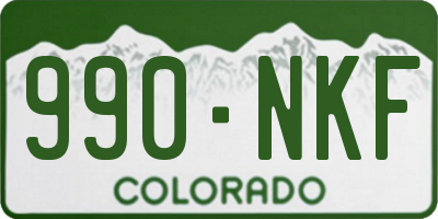 CO license plate 990NKF