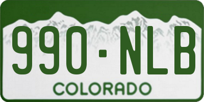 CO license plate 990NLB