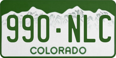 CO license plate 990NLC