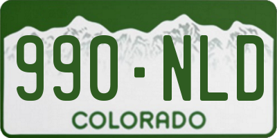 CO license plate 990NLD