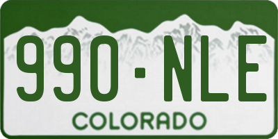 CO license plate 990NLE