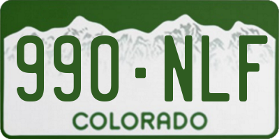 CO license plate 990NLF