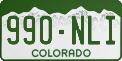 CO license plate 990NLI