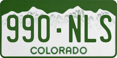 CO license plate 990NLS