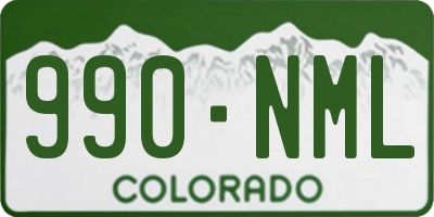 CO license plate 990NML
