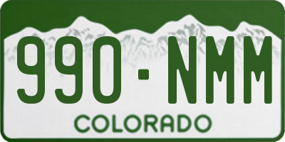 CO license plate 990NMM