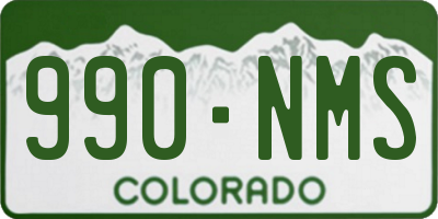 CO license plate 990NMS