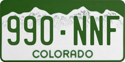 CO license plate 990NNF