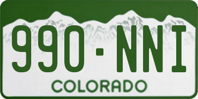 CO license plate 990NNI